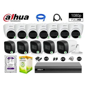 CÁMARAS SEGURIDAD KIT 12 FULL HD 1080P CON AUDIO INCORPORADO 1TB  (0)