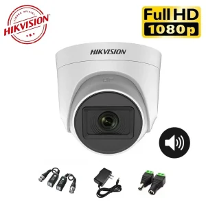 Cámara Domo FULLHD AUDIO IR 20m Hikvision con Accesorios