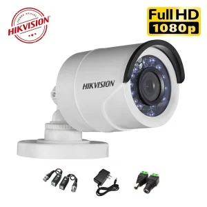 Cámara Tubo FullHD IR 20m Hikvision con accesorios